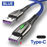 5A 2m Micro USB Type C Cable LED Android