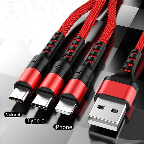 3in1 Data USB Cable for iPhone