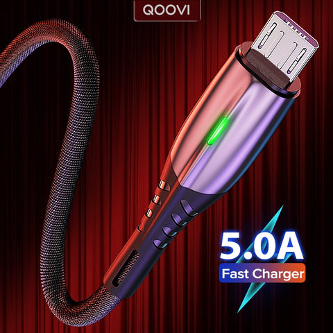 5A 2m Micro USB Type C Cable LED Android